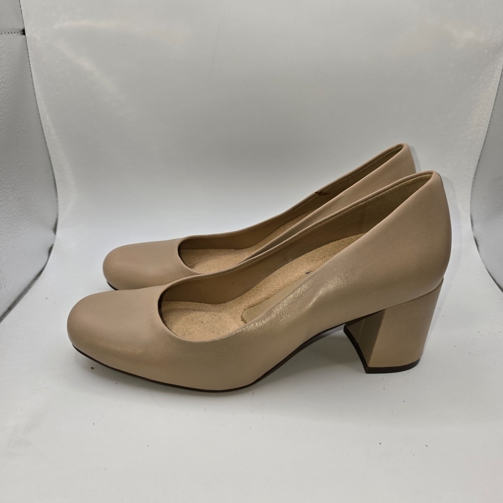 Naturalizer Michelle 6.5 Pumps Beige Leather Comfort Dress Classic Office - Picture 7 of 12